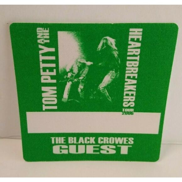 Tom Petty And The Heartbreakers Backstage Pass Original Black Crowes 2005 Green - Picture 1 of 3